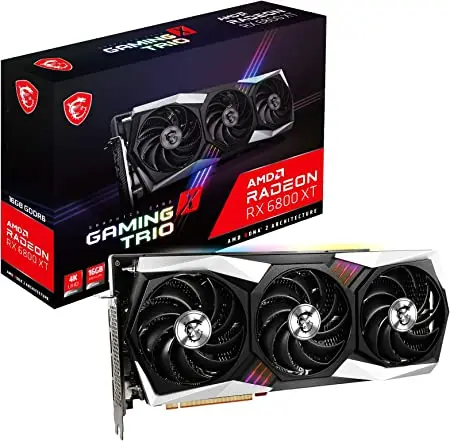 

Discount Sales for M S I Radeon RX 6800 XT GAMING X TRIO 16G Gaming Graphics Card - 16GB GDDR6, 2285 MHz,