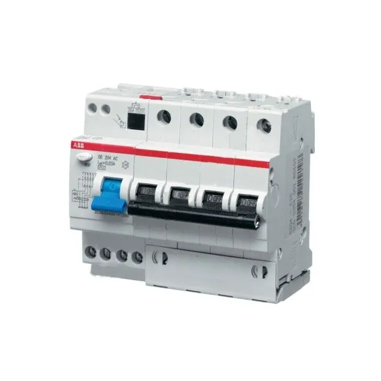 ABB DS204 AC-C40/0.03 Диффер. автомат 4-х полюсный 40А 30мА 6kA тип АС 2CSR254001R1404