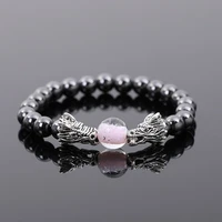 new fashion hematite beads magnetic bracelet for women men adjustable natural stone luminous beads bracelet jewelry accessories