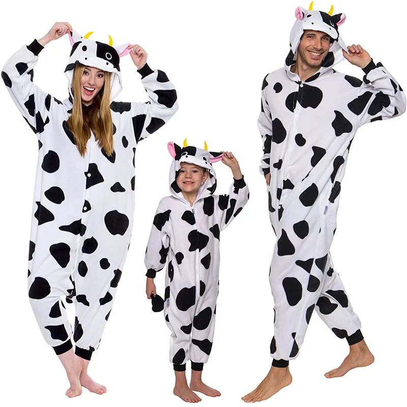 Family Kigurumi Pajamas Zebra Animal Onesie Cosplay Costume Pajamas For Kids and Adults