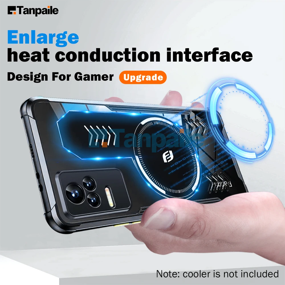 

Tanpaile Cooling Magnetic Case For Xiaomi K50 Pro K40 Gaming Poco F4 F3 GT K40S Ultra 12T Magsafe Bumper Heat Dissipation Cover