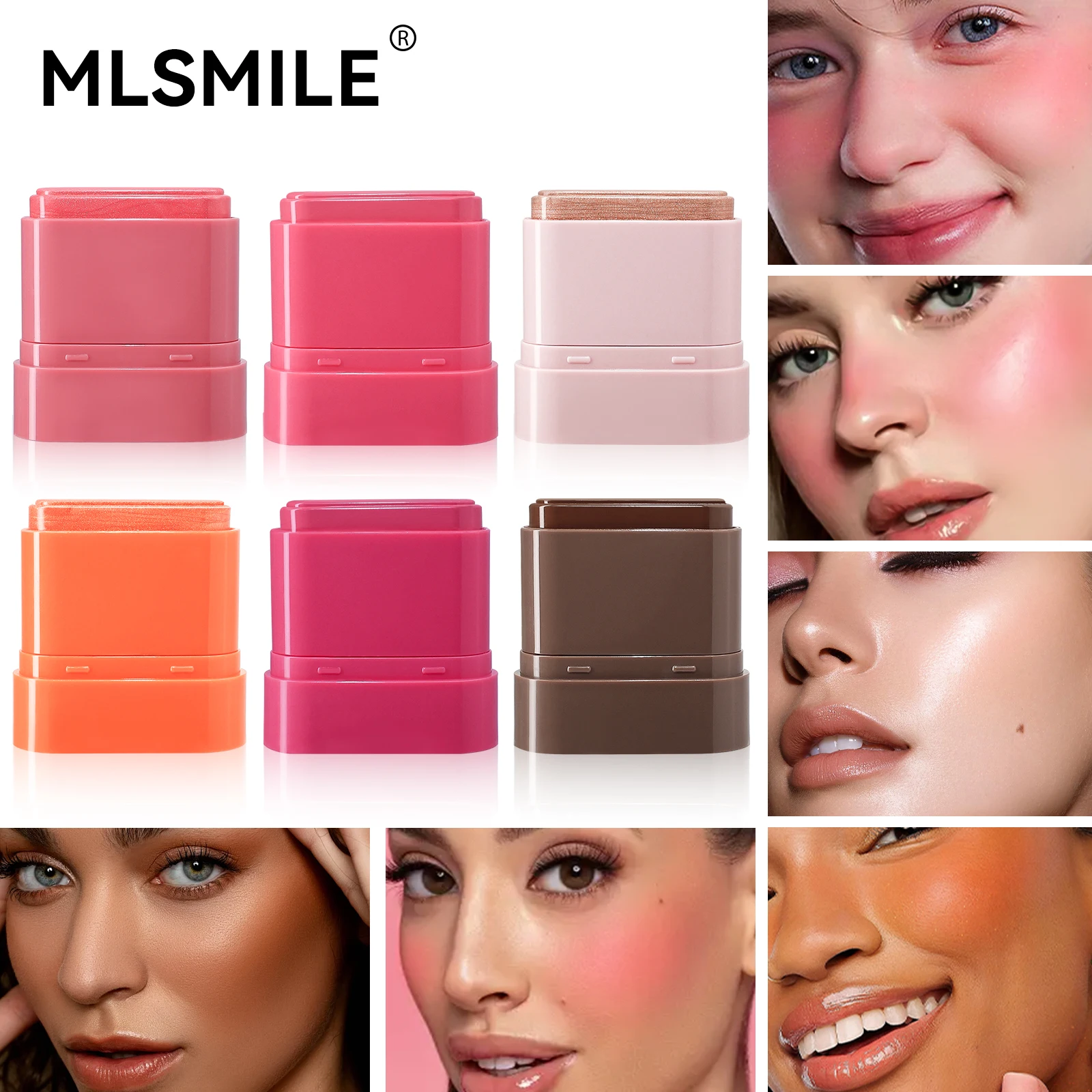 Фруктовые румяна и помада 2-в-1 в плоской тубе | Легко наносится цвет щек губ