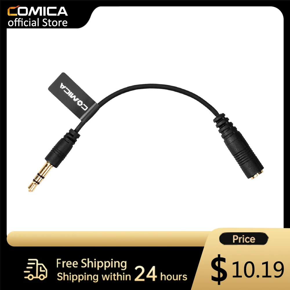 

Comica CVM-CPX(TRRS-TRS) 3.5mm TRRS To TRS Audio Cable Microphone Audio Cable For Camera Smartphone