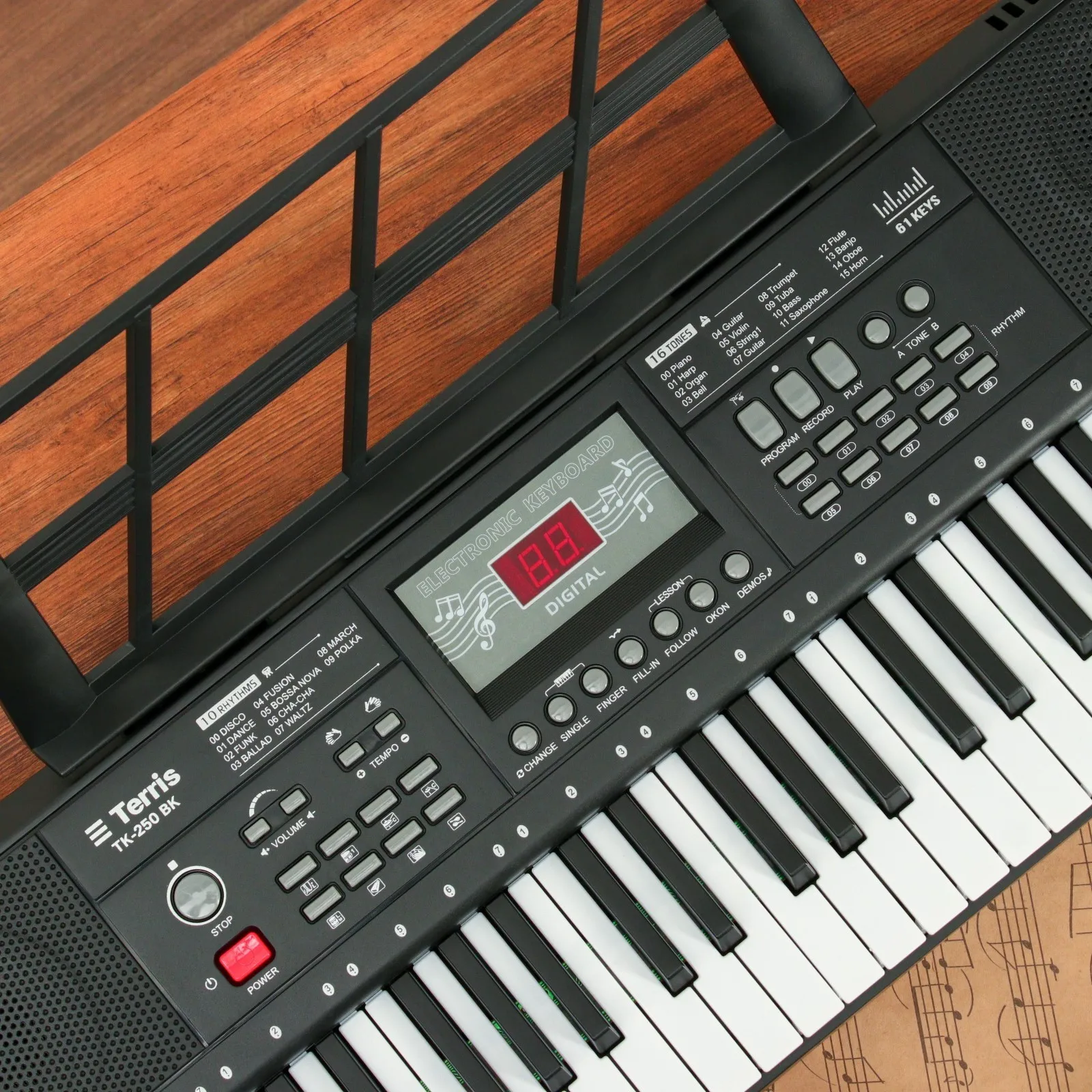 Синтезатор TERRIS TK-250 BK