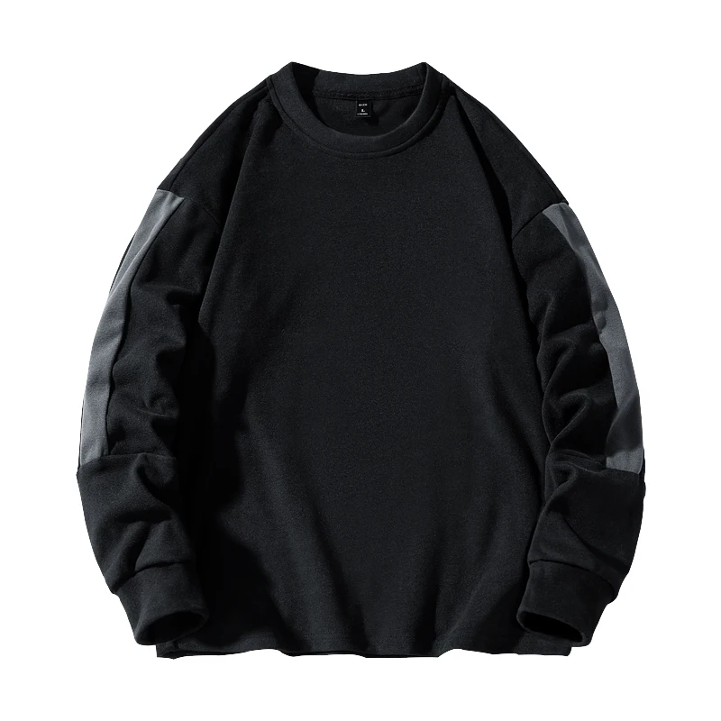 

New Autumn Winter Sweatshirt Men O Neck Casual Hip Hop Streetwear Mens Fashion Patchwork Sweatshirt Long Sleeve Pullover Tops