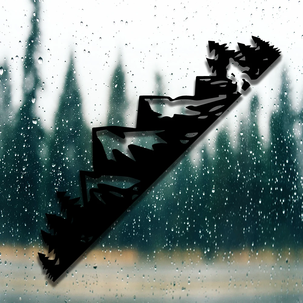 

Автомобильные наклейки на бампер, деревья, горы и большие ступни, Внешнее украшение, аксессуары для улицы, голографическая наклейка