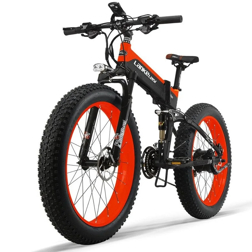

Electric Bicycle Ebike Mountain Bike, 26 Inch Fat Tyre Electric Bicycle with 48 V 18 Ah/Lithium Battery and Shimano 21 Speed