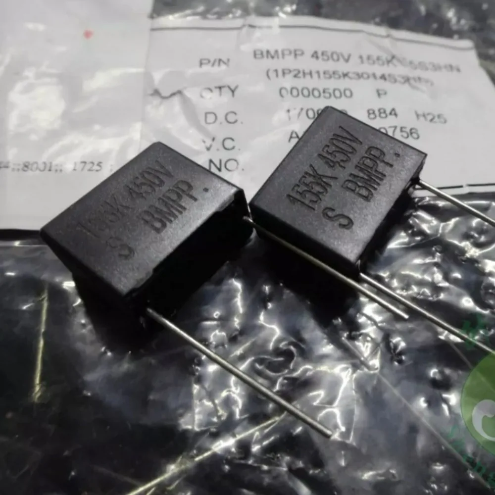 Фото 10 шт./лот BMPP 1.5uf 450V 1u5 155 K, новый пленочный конденсатор 15 мм №1