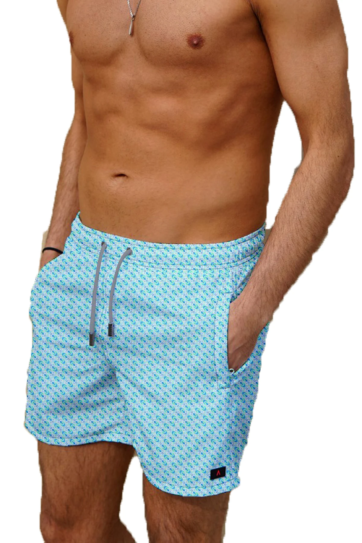 Водоотталкивающая быстросохнущая ткань с цифровым принтом мужские пляжные