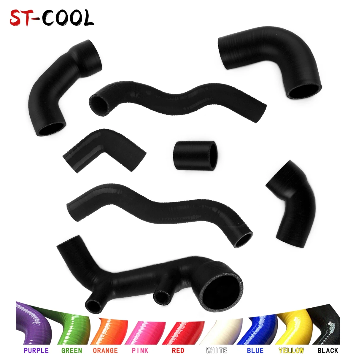 

For 1983-1989 Fiat Uno Turbo i.e 1.3 MK1 Radiator+Intercooler+Air Intake Repalcement Connector Silicone Tube Hoses Kit 8Pcs