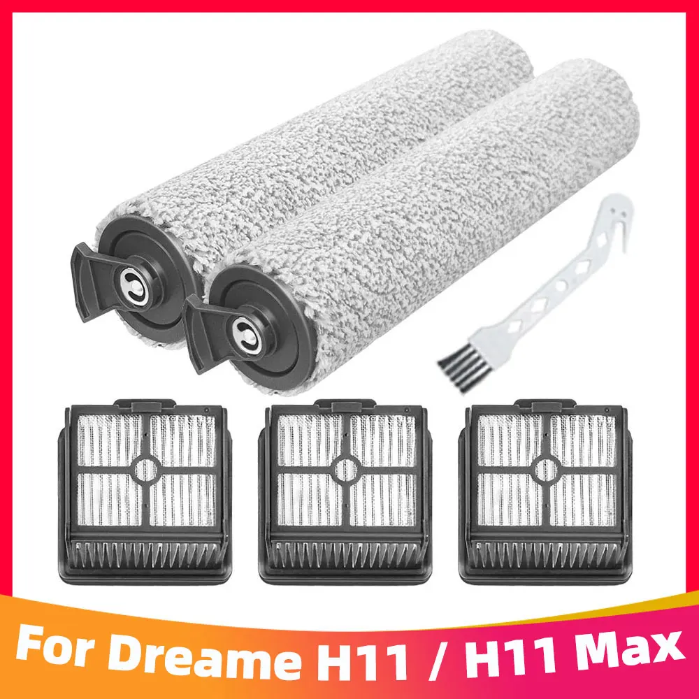 

Roller Brush and Hepa Filter Replacement For Xiaomi Dreame H11 / H11 Max Wet and Dry Vacuum Cleaner Spare Parts Accessories