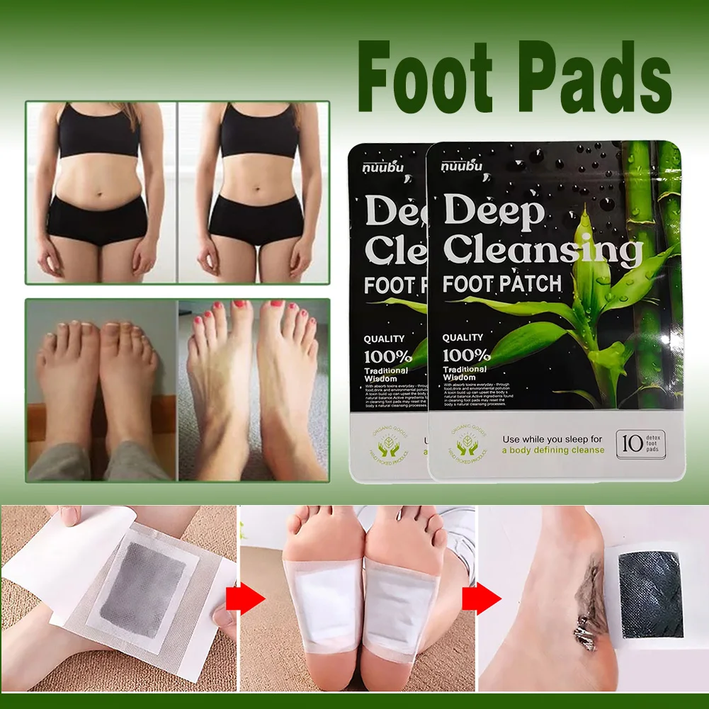 

Detox Foot Slim Patch Pads Deep Cleansing Foot Patches Natural Herbal Toxins Improve Sleep Weight Loss Detoxifying Patches Feet