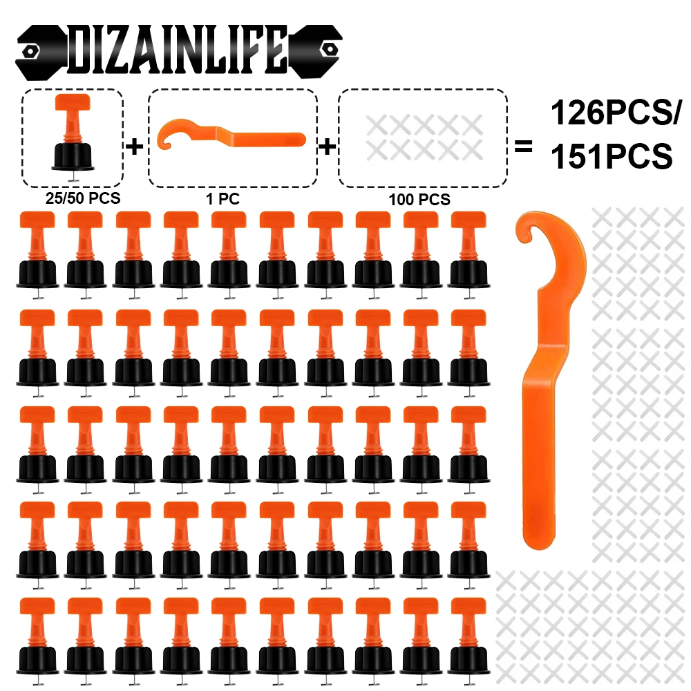 151 Шт. Комплект Для Выравнивания Плитки Многоразовые Прокладки Инструменты