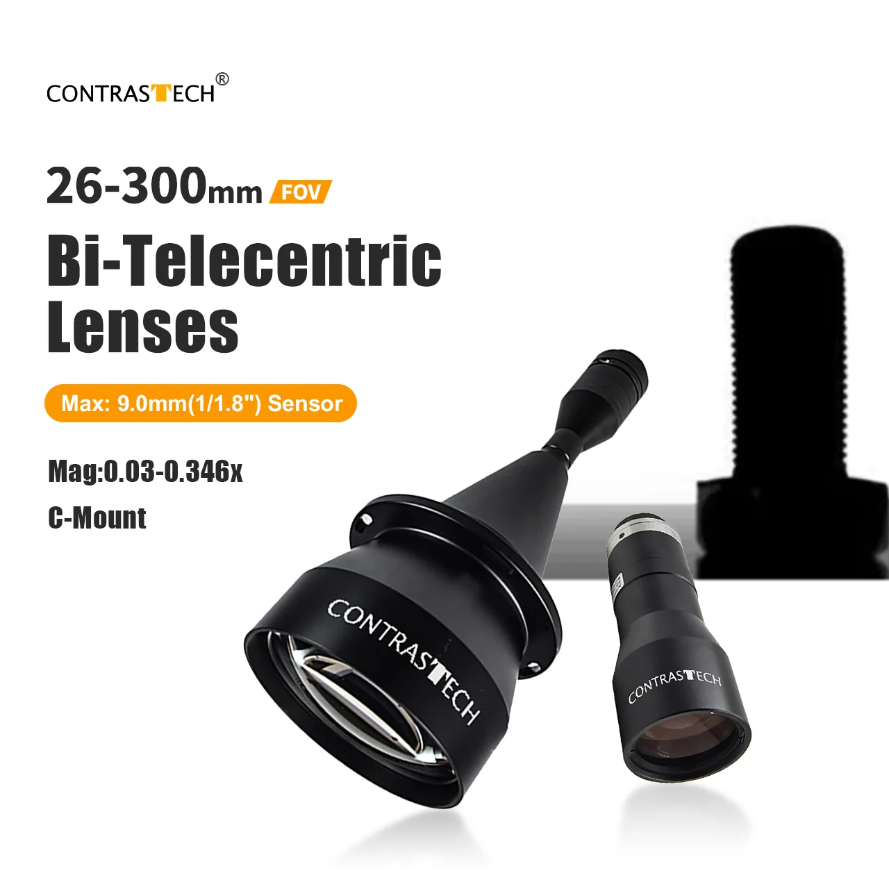 Фото Бителецентрические линзы CONTRASTECH 1/1,8 дюйма 0,346X без паралакса FOV 26 мм опционально WD 73 мм Объектив машинного зрения FA для проверки печатных плат №2