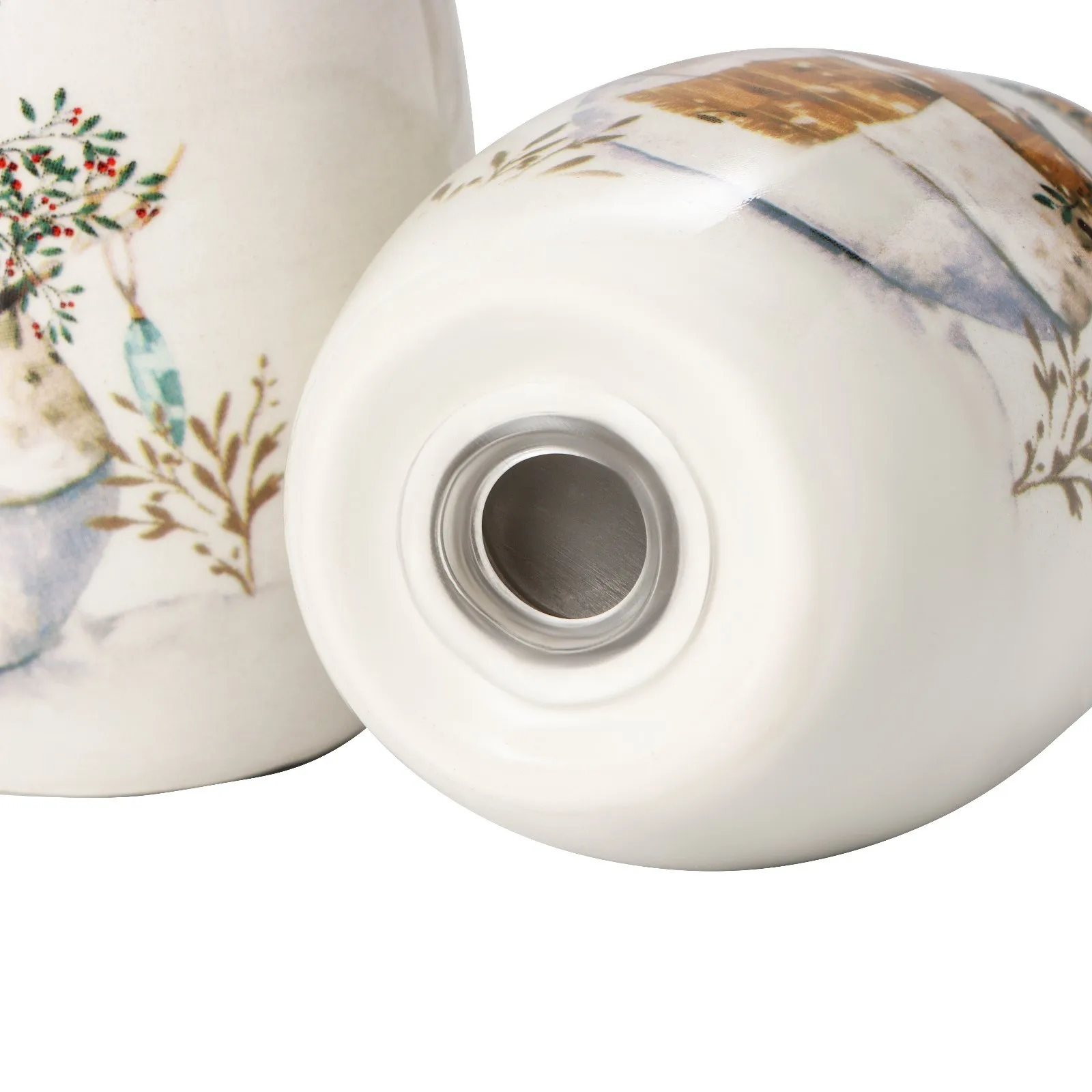 Набор для специй Доляна Рождественский снеговик 3 предмета: солонка 130 мл