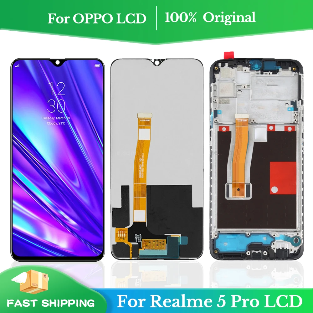 Оригинальный ЖК-дисплей 6,3 дюйма для OPPO Realme 5 Pro, детали для замены ЖК-дисплея для Realme 5 Pro RMX1971