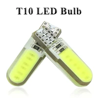 2pcs silicone t10 w5w led cob for cars interior light 12v 12smd super bright auto turn signal side reading license plate lamps