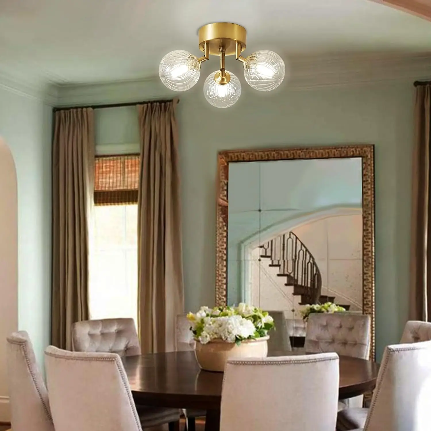 Скандинавская Потолочная люстра Longree с шариками-пузырями маленькая из дутого