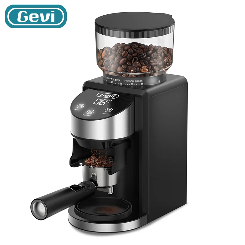 Gevi Burr Coffee Grinder Electric Adjustable Burr Mill with 35 Precise Grind Settings 120V/200W for Espresso Makers GECGI406B-U7