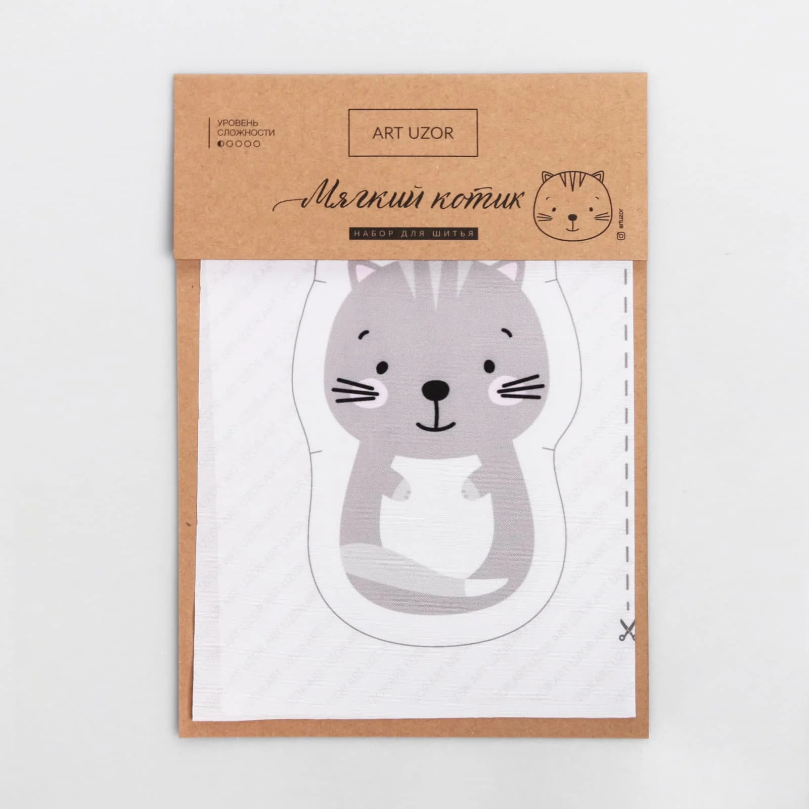 Игрушка для детей Мягкий котик набор шитья 14.8 × 27 см |