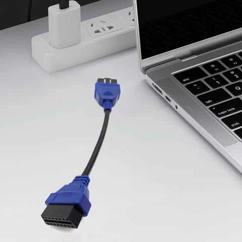 Удлинительный кабель OBD2 30 см II Кабель OBD2, 16-контактный Автомобильный диагностический удлинитель