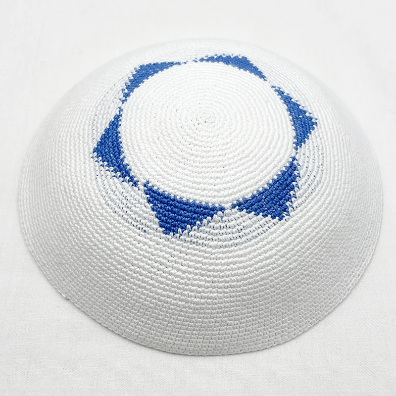 Еврейская кипа дизайн звезды Давида ручная работа Yarmulke Judaica Yamaka Kippa шляпа (14-16 см) |