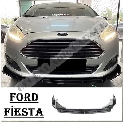 

For Ford Fiesta Front Bumper Attachment Lip 2005-2020 Piano Glossy Black Splitter Diffuser Universal Spoiler Bumper