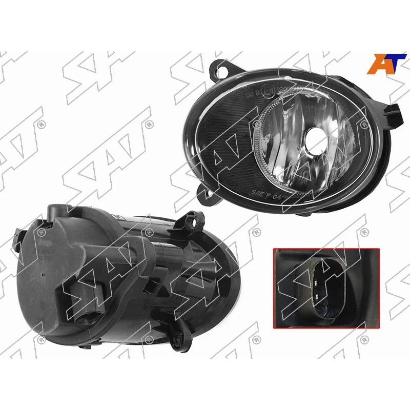 Противотуманная фара левая для Audi A6 C6 (Ауди А6) 2004-2008 SAT ST-446-2001L Противотуманные