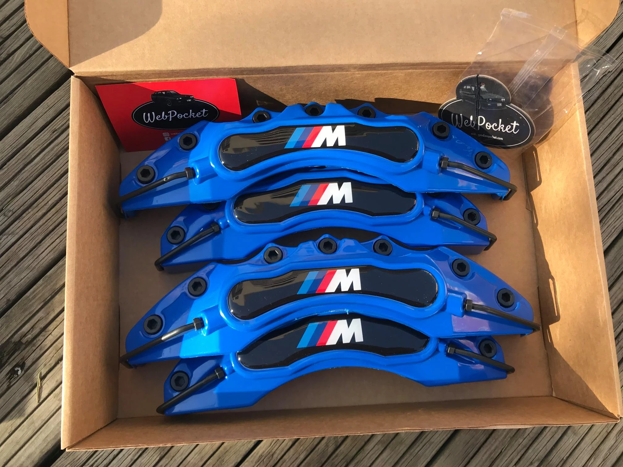 

4pc Brake Caliper Covers M Blue E30 E36 E46 E39 E90 E91 E92 E60 F80 F82