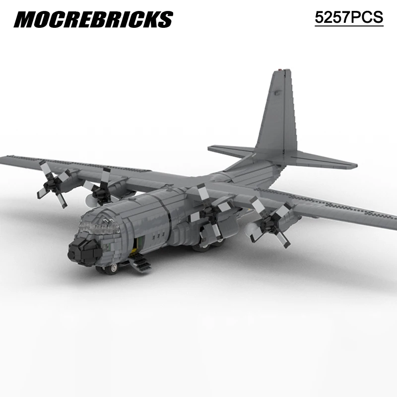 

Современный военный транспорт в США, самолёт, строительные блоки C-130 Hercules, модель тактического самолета, модели WW2, детские игрушки, подарки ...