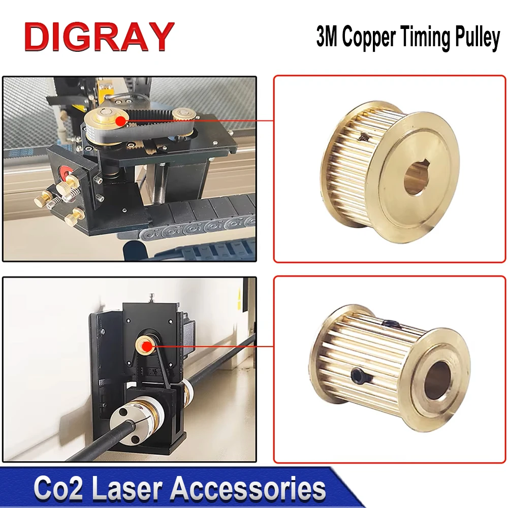 DIGRAY медная синхронизирующая шестерня зубчатый Шкив HTD 3M синхронизирующий