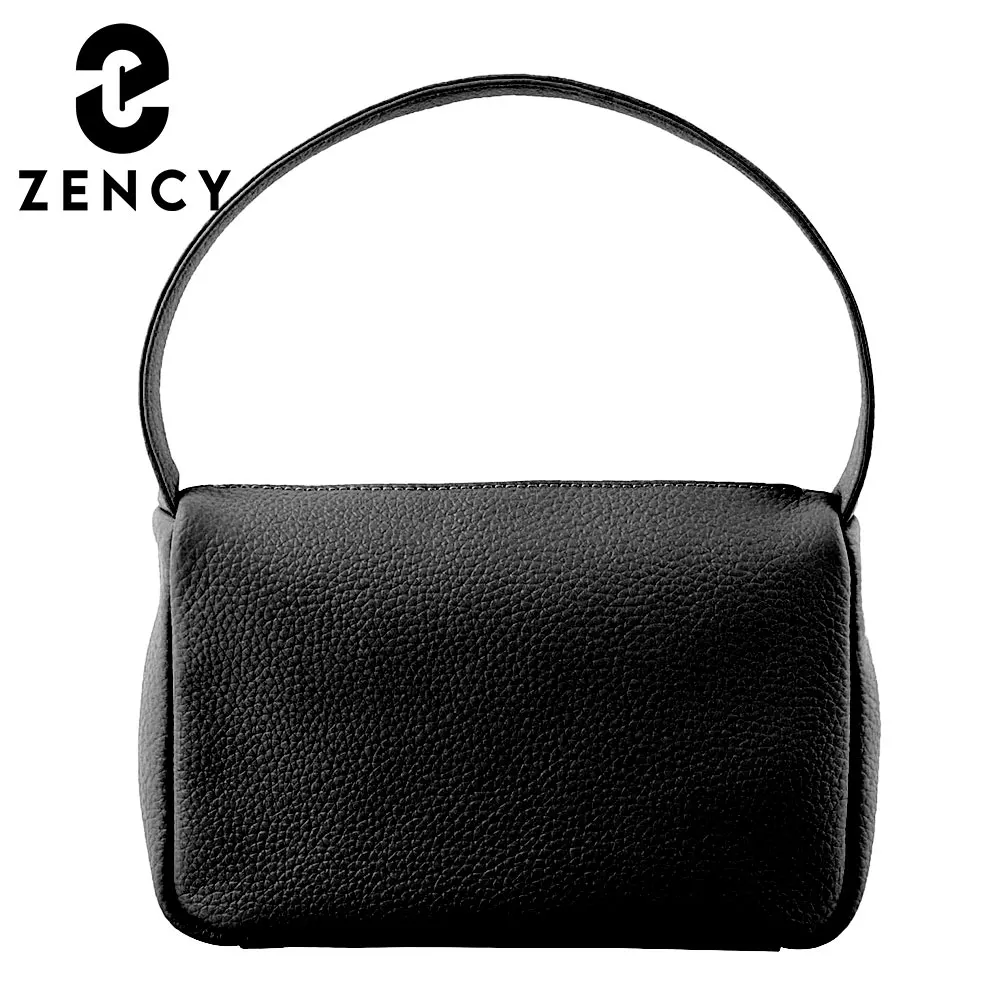 

Zency, 100% натуральная кожа, модная женская сумка на подмышках, простая сумка-тоут, Высококачественная сумка для подмышек, маленькая сумка на пл...