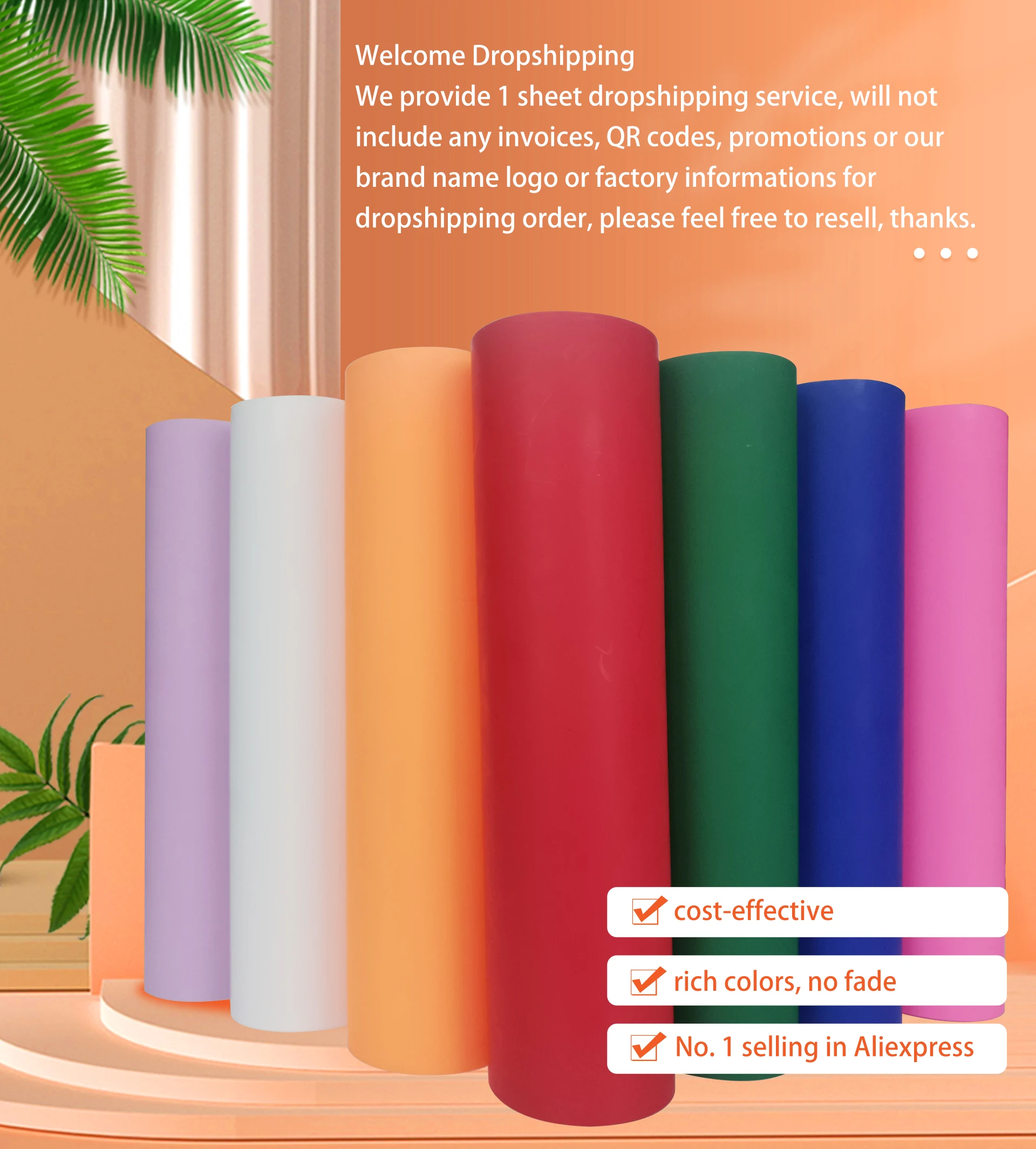 

25cmx25cm QYPVC Heat Transfer Vinyl Roll HTV Iron on Vinyl Roll for T-Shirts Compatible with Cricut Clothing Design Diy