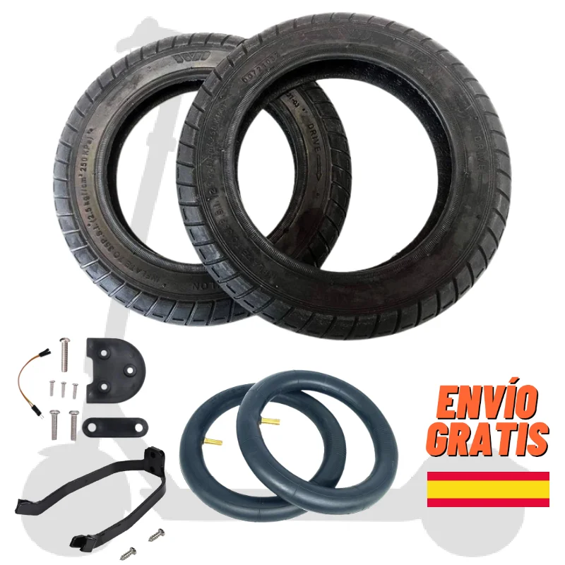 Kit Completo Ruote 10 Pollici Marca Wanda Con Camera D'Aria E Accessori Monopattino Elettrico Xiaomi M365 / Pro 2 / Essential / 1S / Mi Scooter 3 / Pr