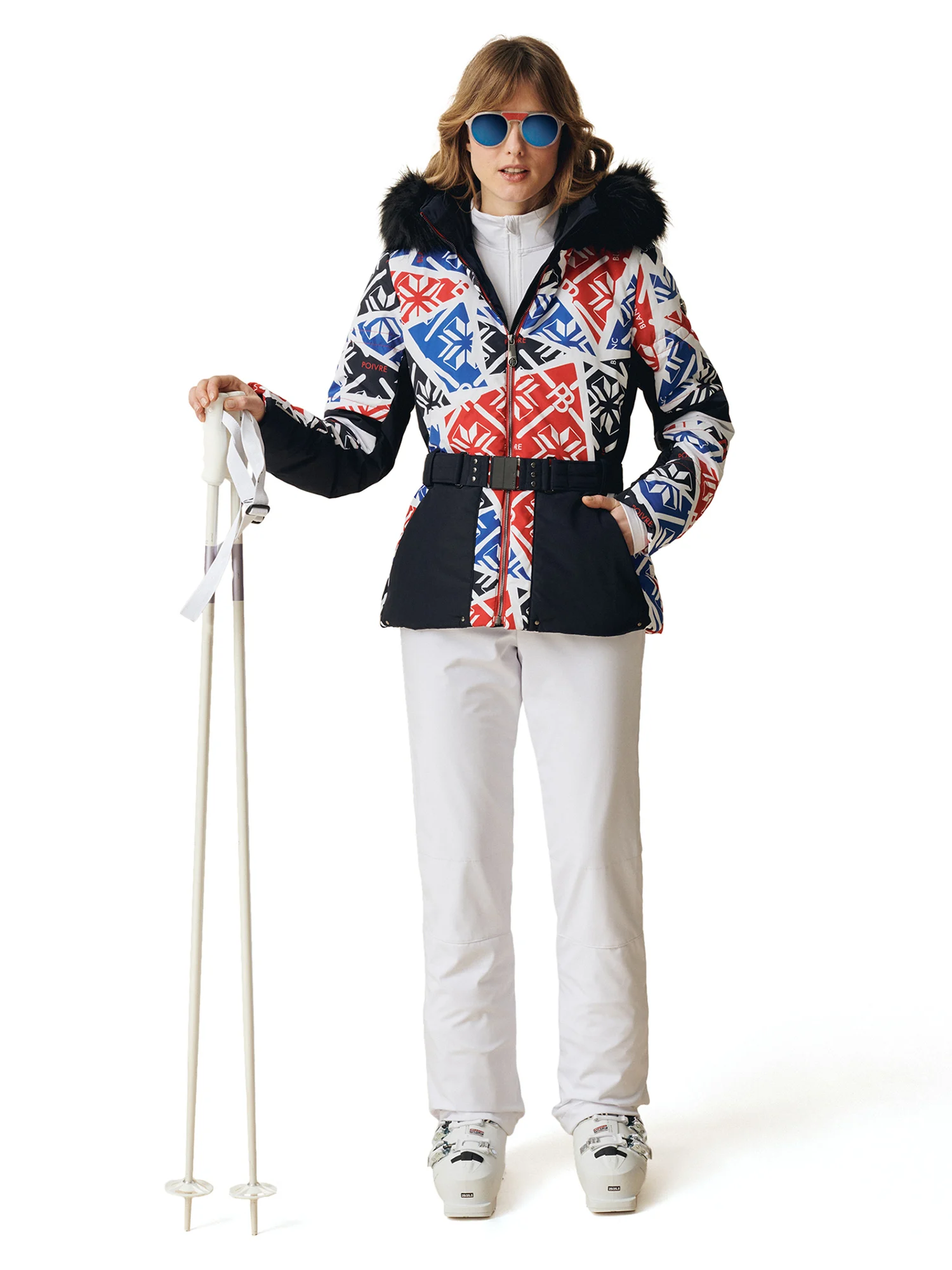 Куртка горнолыжная Poivre Blanc W24-1003-WO Print Scarlet Red