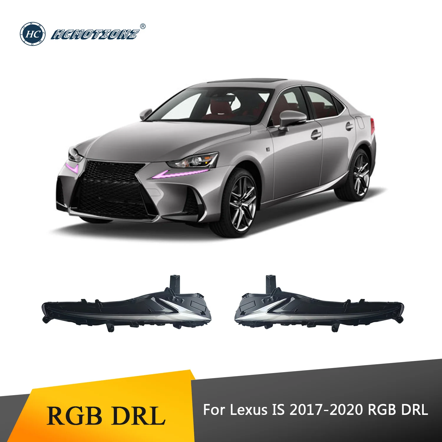

HCMOTIONZ Day Running Lights for Lexus IS250 IS350 F 2017 2018 2019 2020 LED Car Styling Front Fog Lamp Streamer Turn Signal