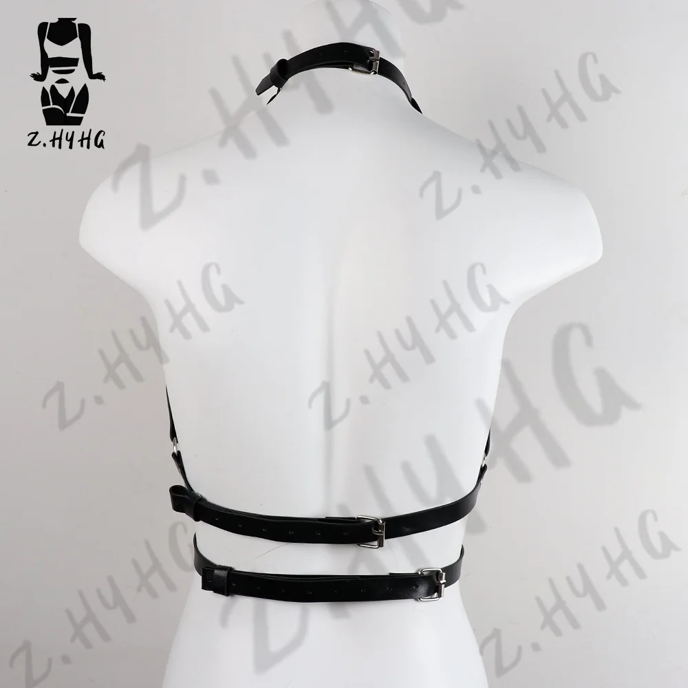 Sexy Woman Bra Harness Gothic Erotic Lingerie Faux Leather Sling Goth Accessories Sword Belt Corset Bdsm Spree Garter Sex Toys