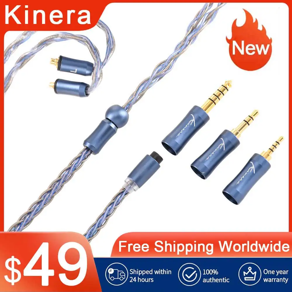 

Kinera Ace 2.0 Earphone Modular Upgrade Cable With 2.5 3.5 4.4mm Balanced Detachable Plug 0.78 2pin/MMCX For HiFi DJ Headphone