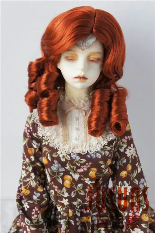 Фото JD324 1/3 Pretty BJD синтетический мохеровый парик для SD вьющихся волос для размера 8-9 дюймов окружность головы 20,5-23 см аксессуары для кукол №3
