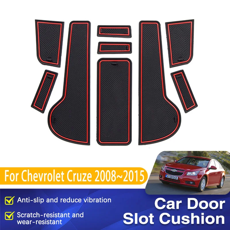 

For Chevrolet Cruze 2009~2014 2012 Sedan Hatchback Auto Luxurious Non-Slip Anti-Slip Mats Rubber Door Groove Mat Car Accessories