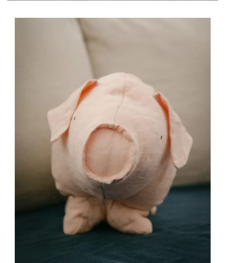 Cuddly розовые детские игрушки хлопок лен уютная мягкая ткань для поросят игрушка