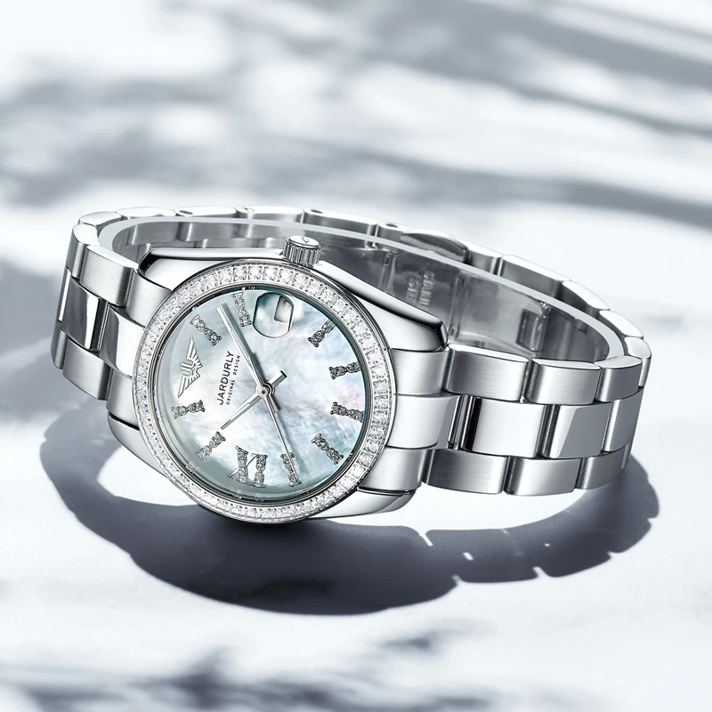 JINLERY Mechanical Watch for Women Free Shipping Watch Luxury Brand Watches For Ladies Fashion Femal Sapphire Crystal Wristwatch