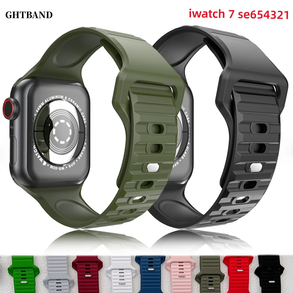 

Ремешок силиконовый для Apple Watch 7 41 мм 45 мм 40 мм 44 мм 38 мм 42 мм 44 мм