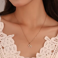 2022 korean ins micro inlaid zircon hollowed out pony necklace womens fashion light luxury niche design lovely animal clavicle