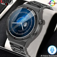 lige call smart watch men smartwatch nfc bluetooth music for huawei watches man waterproof wireless charger clock for harmonyos