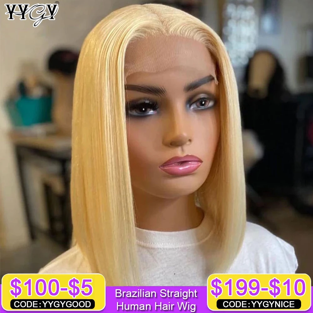 Bob Wig 613 Honey Blonde T Part Wigs For Black Women 5x5x1 Brazilian Straight Short Bob Human Hair Wigs Glueless Lace Wig Remy