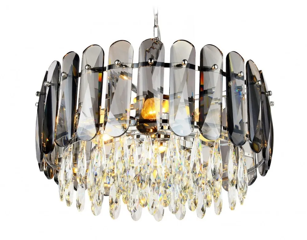 Ambrella Подвесная люстра TR5069/6 CH/SM/CL хром/дымчатый/прозрачный E14/6 max 40W D500*950 TR5069