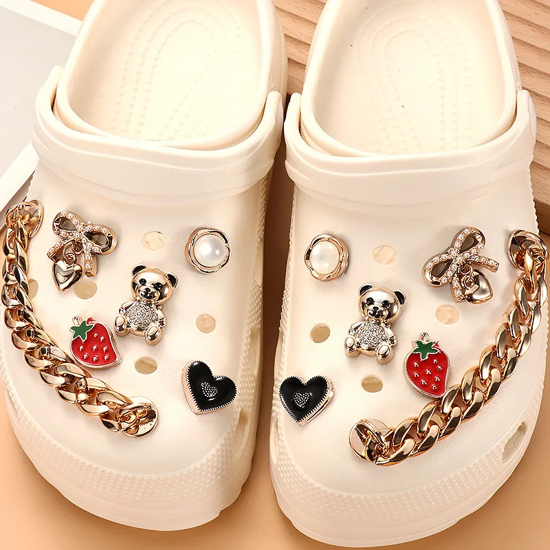 

Hot 12PCS/Set Bling Shoe Charms Jewelry Shoe Aceessories Fit women’s Croc Charms Clogs Decoration Kids Girls X-mas Gifts Jibz