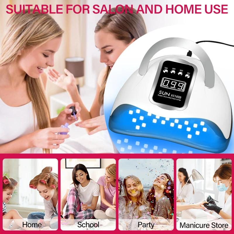 Powerful 66LEDs UV LED Lamp For Nails Gel Polish Drying Nail Lamp With Smart Sensor Manicure Machine Nail Art Salon Equipment