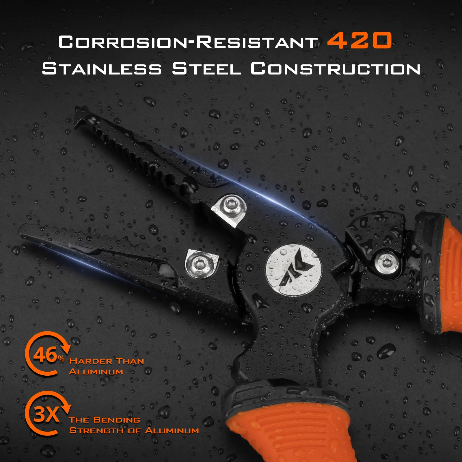 Рыболовные плоскогубцы KastKing Paradox угловой захват для рыбных губ устойчивый к